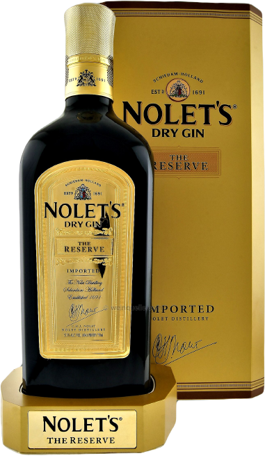 Nolet's Dry Gin The Reserve 104.6 in a gold-foiled bottle with packaging.
