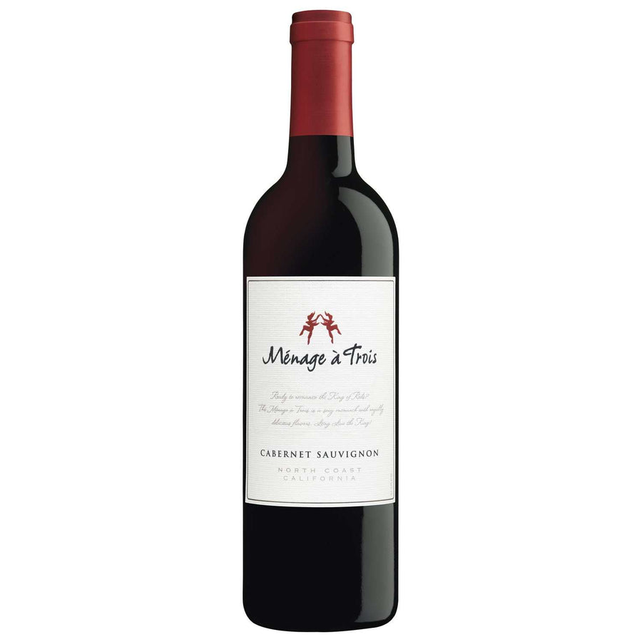 Bottle of Menage A Trois Cabernet Sauvignon North Coast 750 ML red wine from California