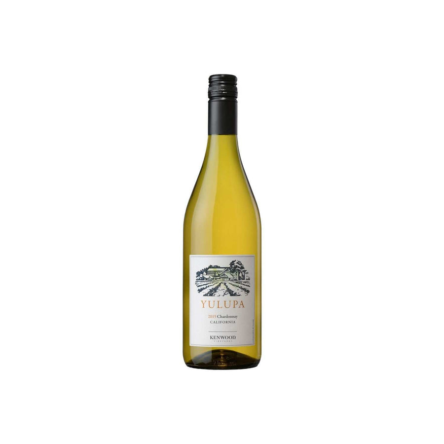 Kenwood Chardonnay Yulupa California 750 ML white wine bottle with fresh fruit flavors and creamy texture