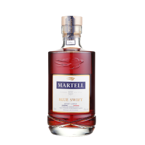 Martell Cognac Vsop Blue Swift bottle finished in bourbon casks, 750 ML.