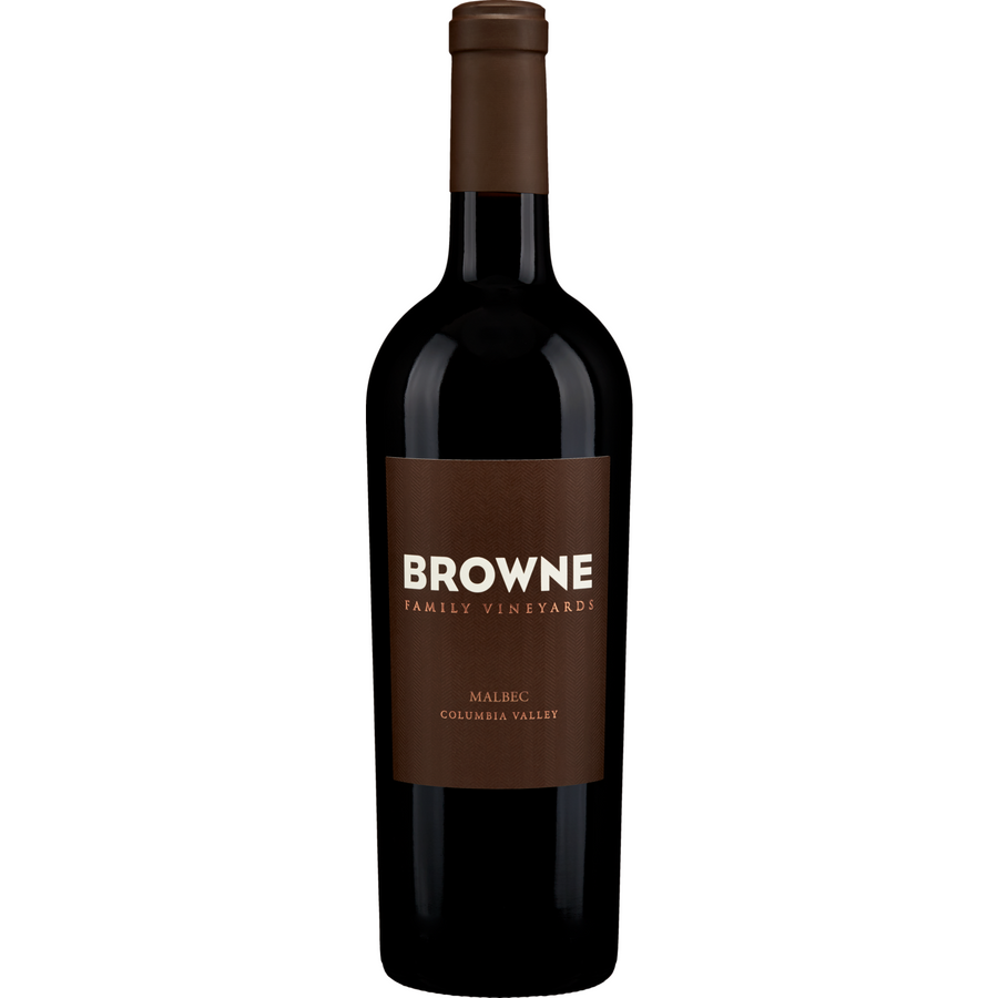 Bottle of Browne Family Vineyards Malbec Columbia Valley 2017 red wine 750 ML