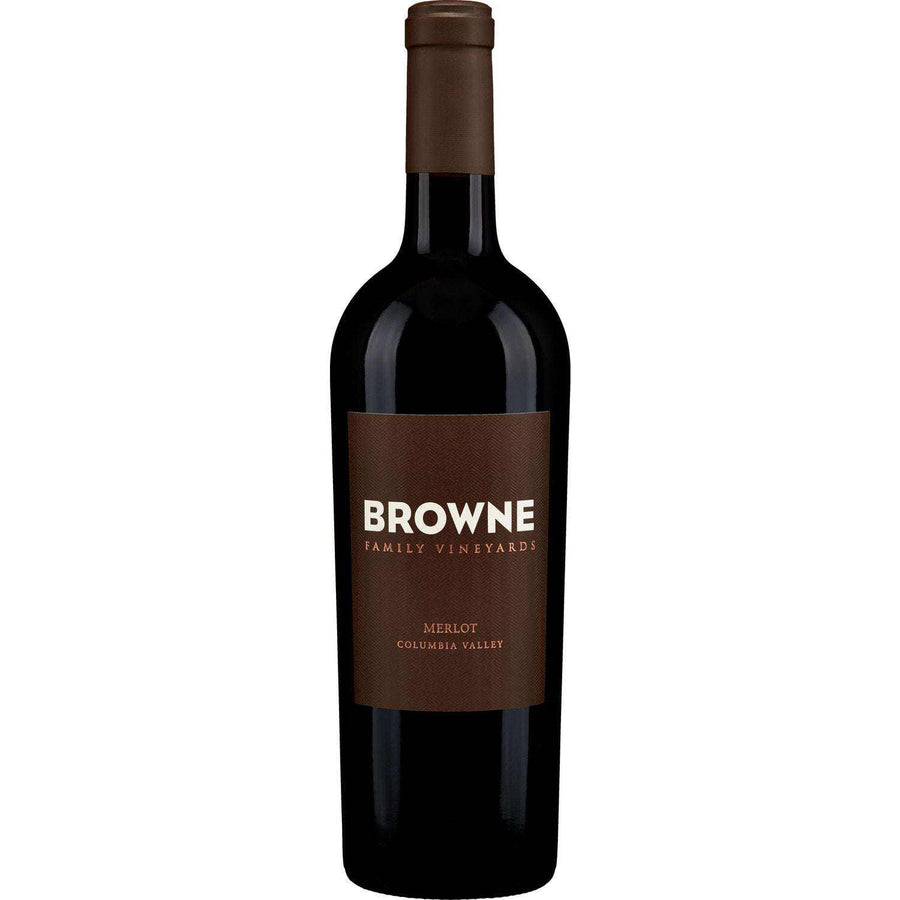 Browne Family Vineyards Merlot Columbia Valley 2018 wine bottle, 750 ML.