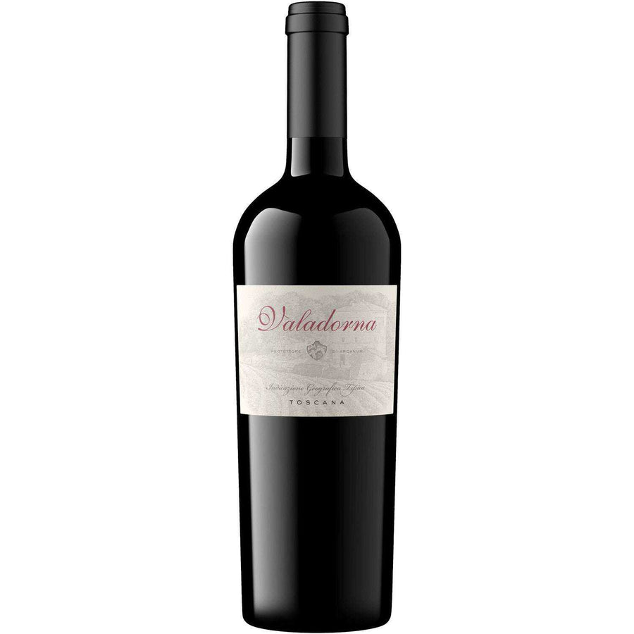 Arcanum Toscana Rosso Valadorna 2018 red wine bottle.