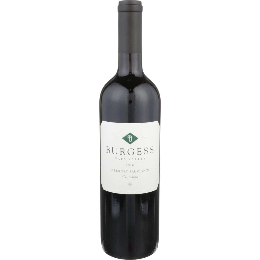 Burgess Cellars Cabernet Sauvignon 2016 bottle from Napa Valley.