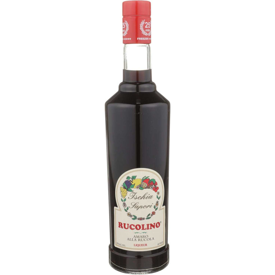 Rucolino Amaro Alla Rucola Ischia Sapori 700ml bottle featuring rocket-based Italian liqueur.