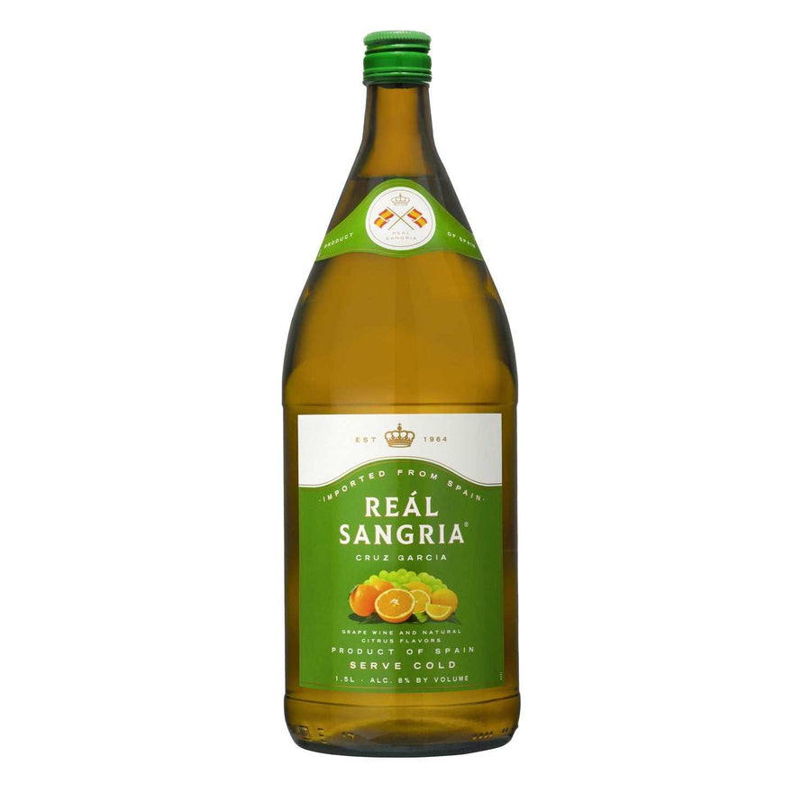 Real White Sangria 1.5 L bottle with citrus and tropical fruit flavors