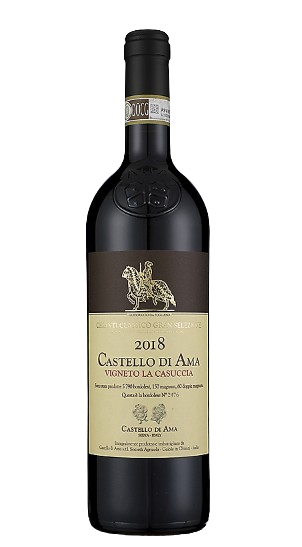 Bottle of Castello Di Ama Chianti Classico Vigneto La Casuccia Gran Selezione 2019 wine with elegant label