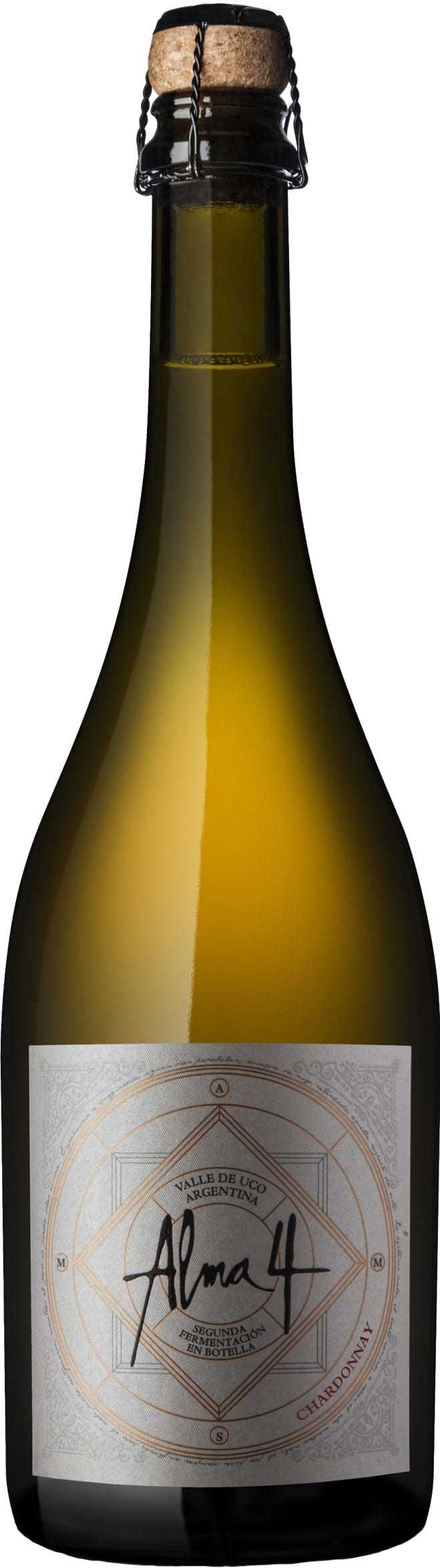Alma 4 Sparkling Chardonnay Valle De Uco 2020 750 ML sparkling wine bottle