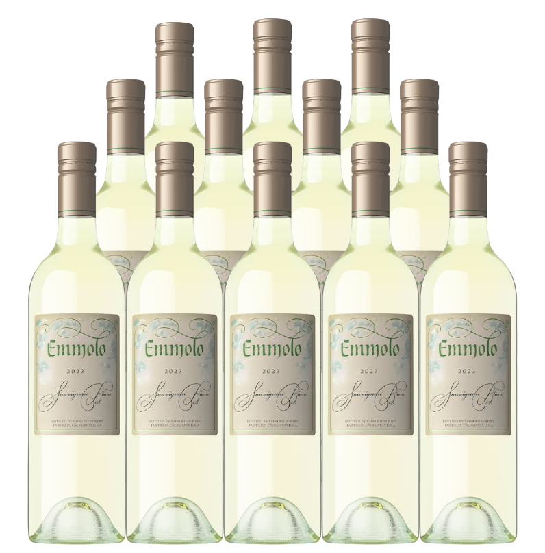 Emmolo Sauvignon Blanc Napa Valley 2023 wine bottles display.