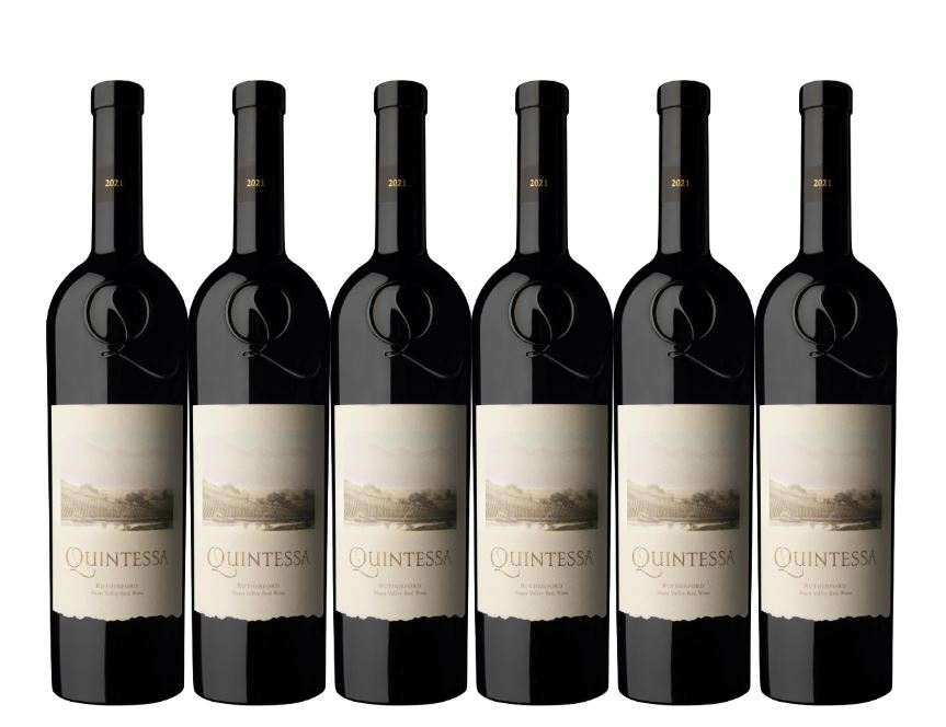 Six bottles of Quintessa Red Wine Rutherford 2021 vintage 750ml Napa Valley wine