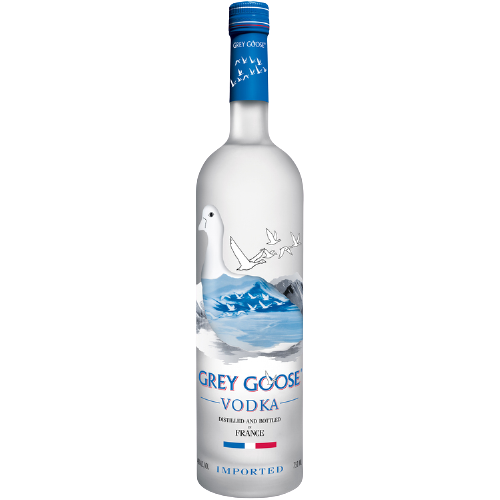Grey Goose Vodka 80 750 ML bottle with signature design and label.