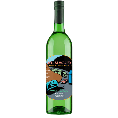 Del Maguey Mezcal Single Village Tobala 90 750 ML bottle, artisanal Oaxacan spirit made from rare wild Tobalá agave, vibrant floral notes.