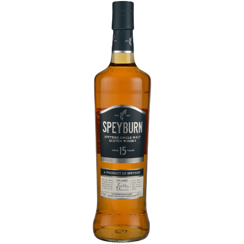 Speyburn 15 Years Old Speyside Single Malt Scotch Whisky bottle.