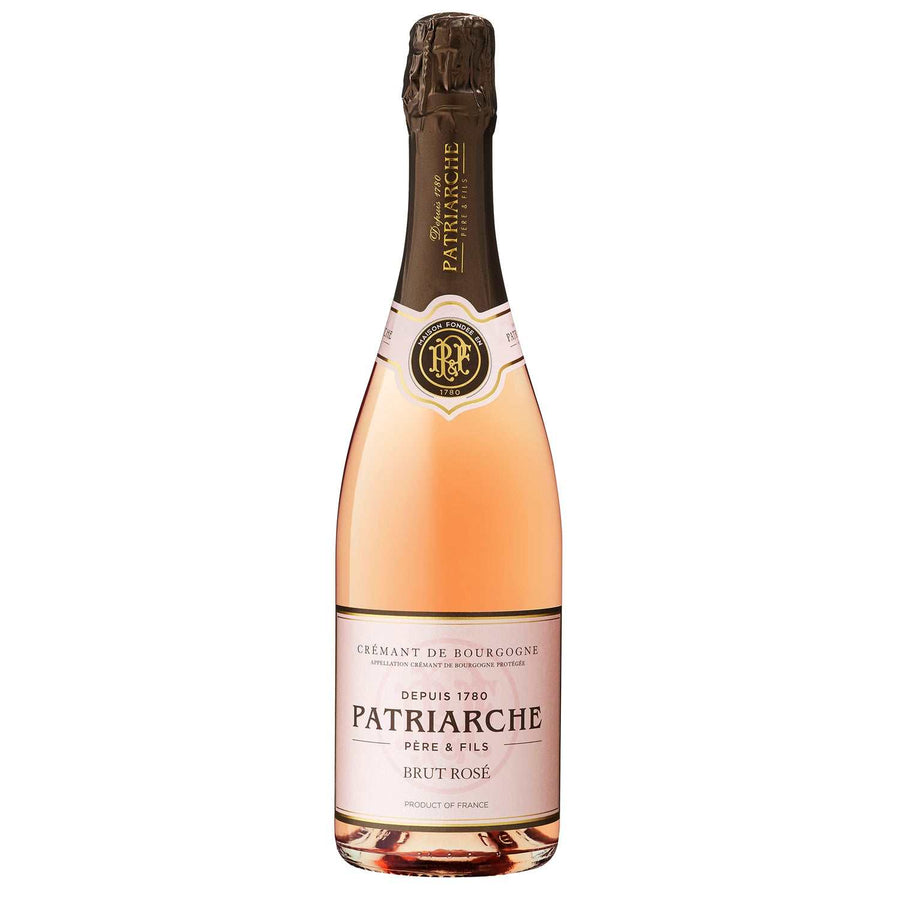 Patriarche Pere & Fils Cremant De Bourgogne Brut Rose 750 ML French sparkling rose wine bottle