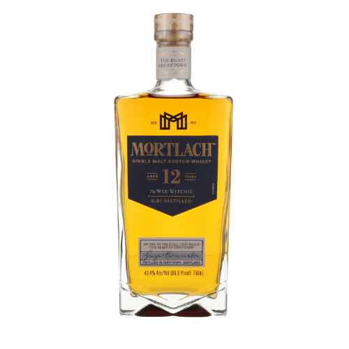 Mortlach Single Malt Scotch The Wee Witchie 12 Year 750 ML bottle.
