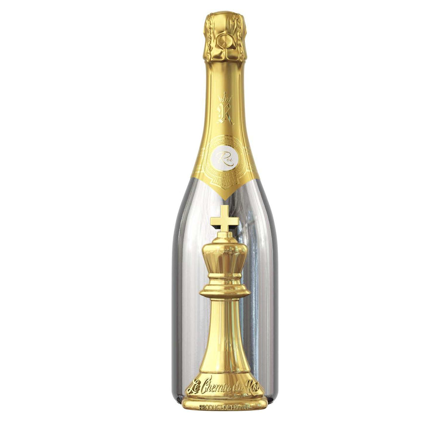 Le Chemin Du Roi Champagne Brut 750 ML with wooden gift box packaging
