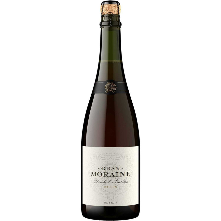 Gran Moraine Brut Rose sparkling rosé wine bottle from Yamhill Carlton District Oregon