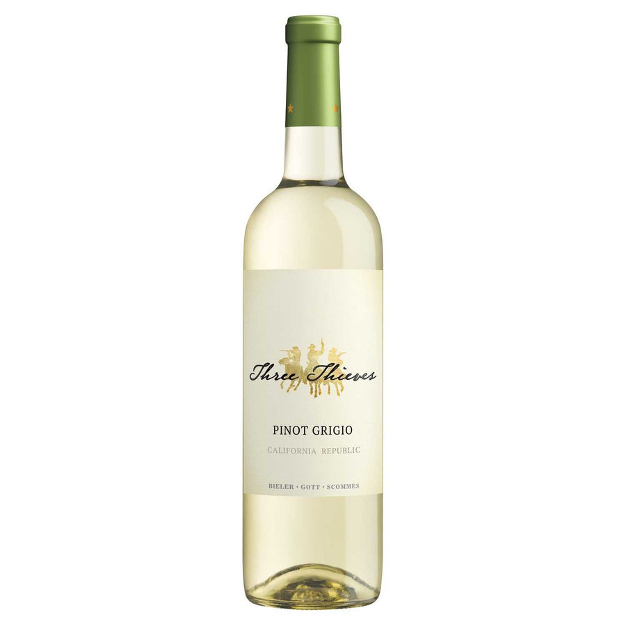 Three Thieves Pinot Grigio California 750 ML bottle of light and crisp white wine with lemon zest and pear aromas