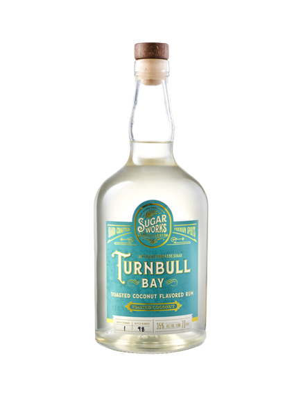Sugar Works Turnbull Bay Coconut Rum 750ml bottle with tropical coconut flavor label