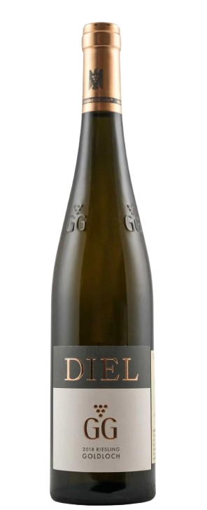 Schlossgut Diel Riesling Trocken GG Dorsheimer Goldloch 2018 wine bottle showing premium German Riesling vintage