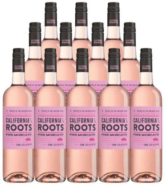 California Roots Pink Moscato 750 ML (12 Bottles)