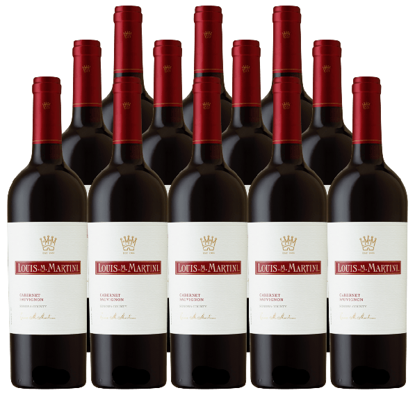 Louis M. Martini Sonoma County Cabernet Sauvignon 750 ML (12 Bottles)