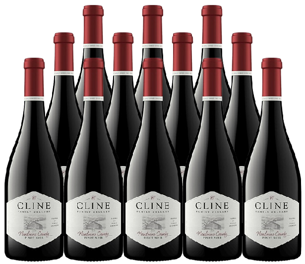 Cline Pinot Noir County Collection Mendocino County 2023 750 ML (12 Bottles)