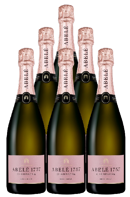 Abele 1757 Champagne Brut Rose 750 ML (6 Bottles)