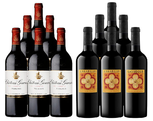 Chateau Giscours Margaux Grand Cru Classe 2015 & Chateau Lassegue Saint Emilion 2013 750 ML (12 Bottles Combo)