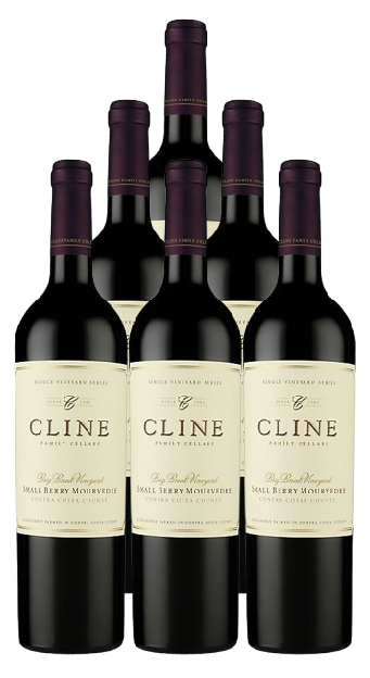 Cline Mourvedre Small Berry Big Break Vineyard Contra Costa County 2020 750 ML (6 Bottles)