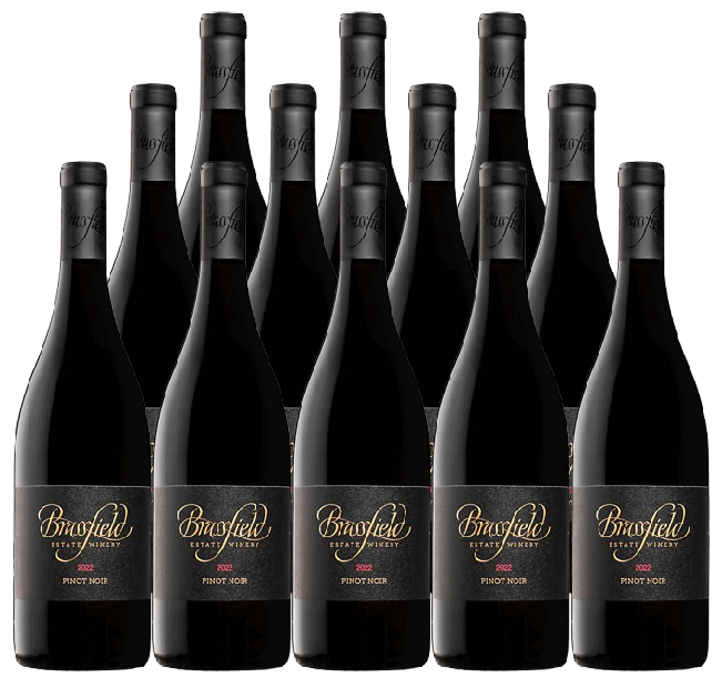Brassfield Estate Winery Pinot Noir High Serenity Ranch Vineyard High Valley 2022 750 ML (12 Bottles)