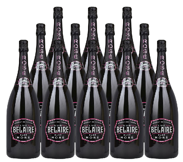 Luc Belaire Rare Rose Sparkling Wine France 750 ML (12 Bottles)