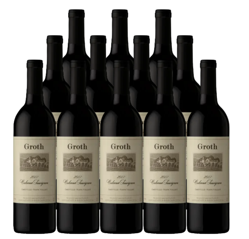 Groth Oakville Cabernet Sauvignon 2022 750 ML (12 Bottles)