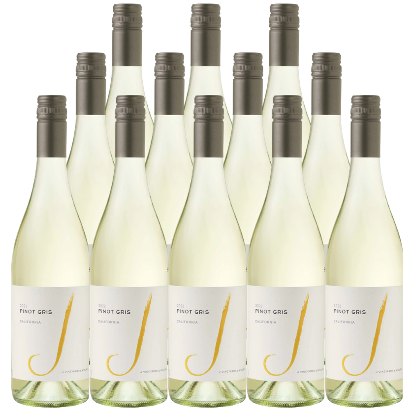 J Vineyards &  Winery Pinot Gris California 750 ML (12 Bottles)