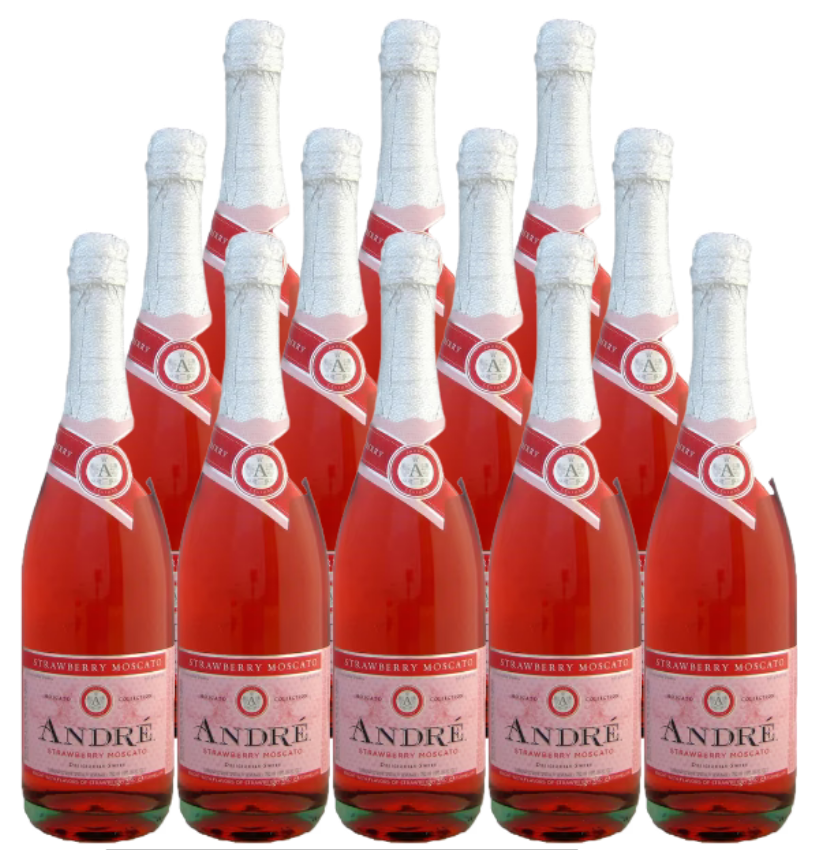 Andre Moscato Collection Strawberry Moscato California 750 ML (12 Bottles)