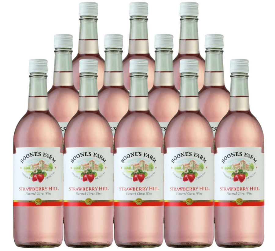 Boone S Farm Strawberry Hill Citrus Flavored Wine 750 ML (12 Bottles)