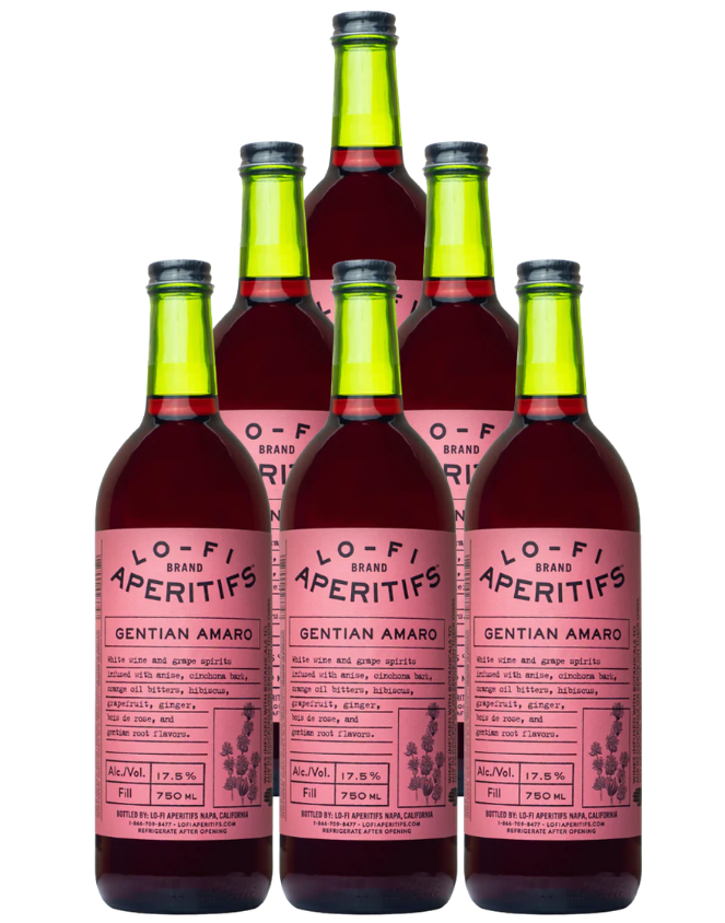 Lo Fi Aperitifs Gentian Amaro 750 ML (6 Bottles)