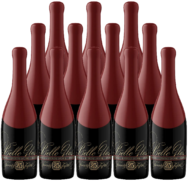 Belle Glos 25th Anniversary Pinot Noir by Joe Wagner 750 ML (12 Bottles)