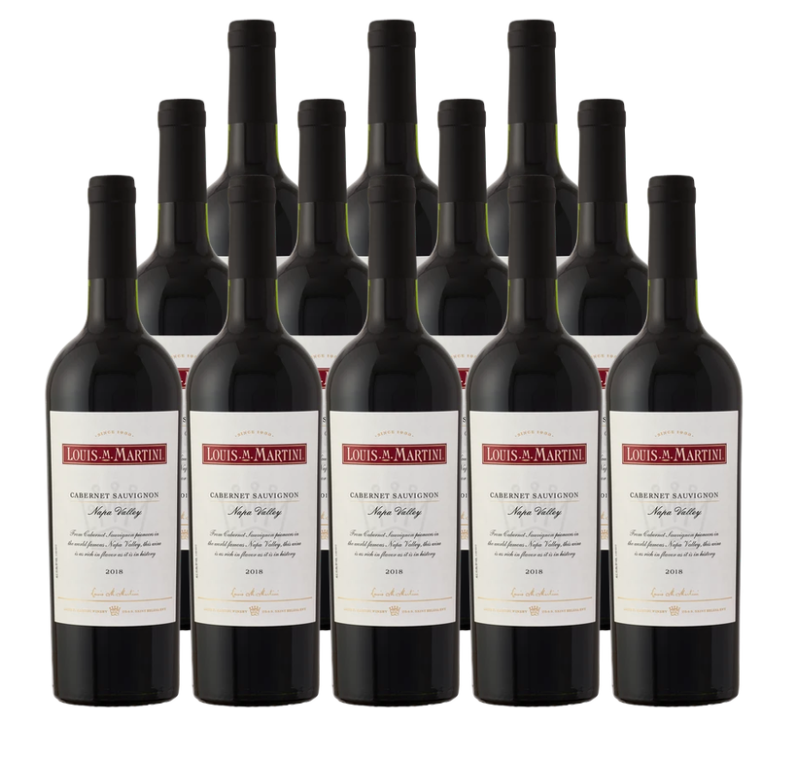 Louis M Martini Cabernet Sauvignon Napa Valley 2022 750 ML (12 Bottles)