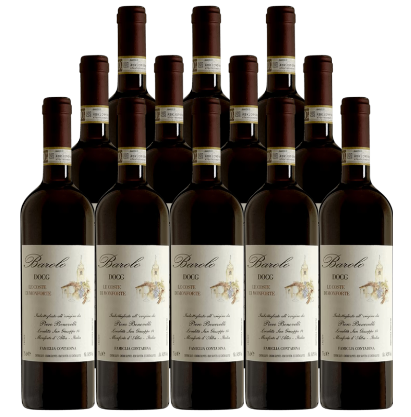 Benevelli Piero Le Coste di Monforte Barolo 750 ML (12 Bottles)