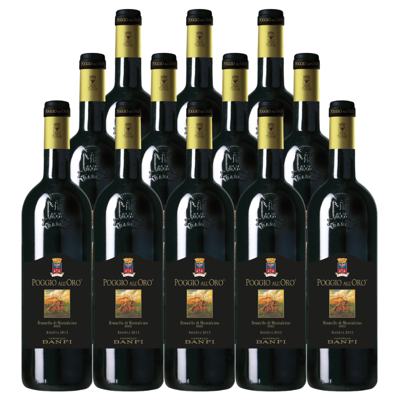 Banfi Poggio All Oro Brunello di Montalcino Riserva 2015 750 ML (12 Bottles)