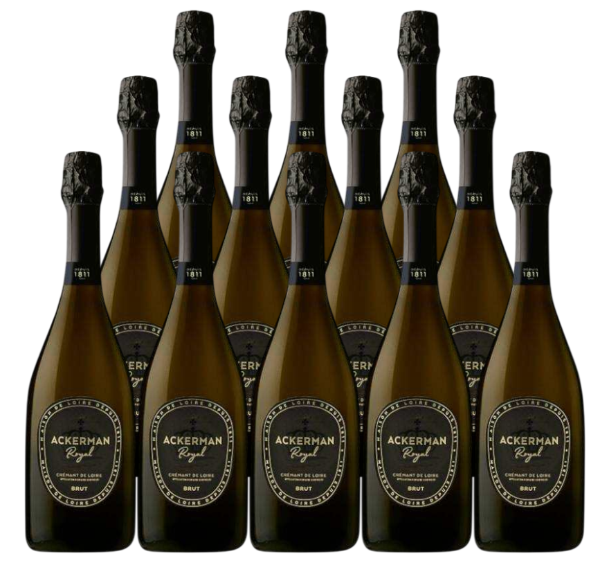 Ackerman Royal Cremant de Loire Brut 2021 750 ML (12 Bottles)