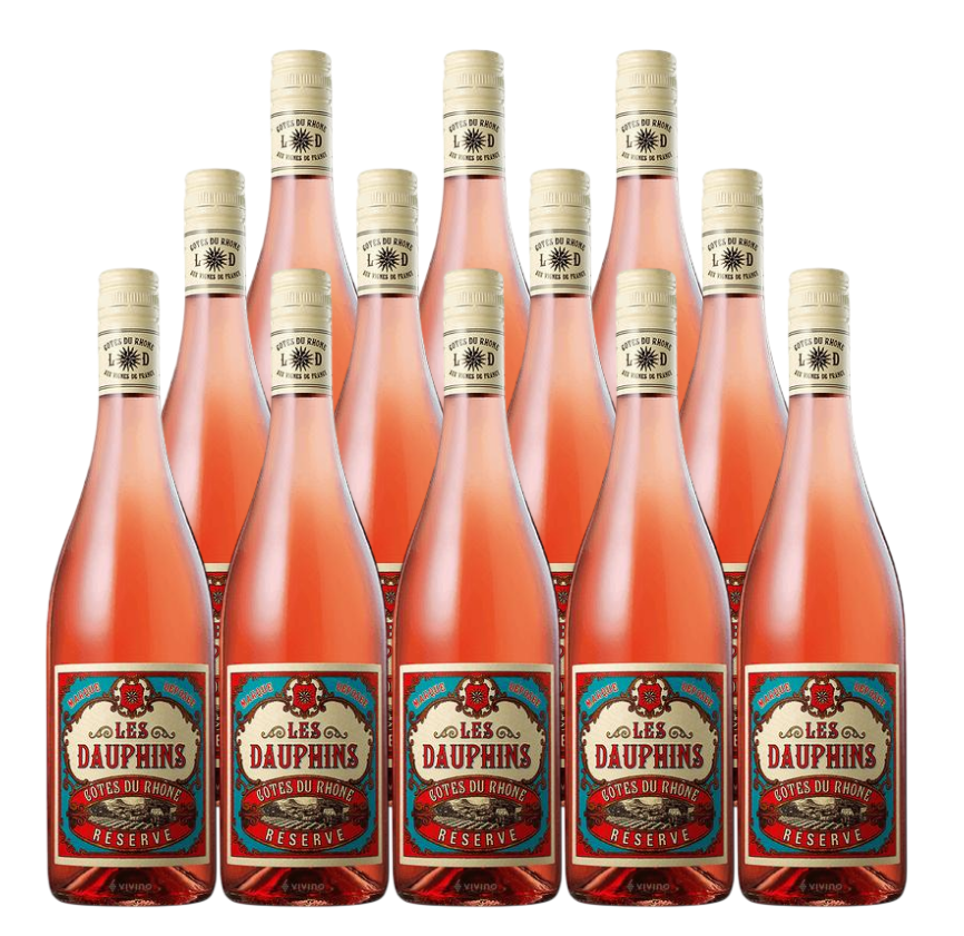 Cellier des Dauphins Les Dauphins Cotes du Rhone Reserve Rose 2025 750 ML(12 Bottles)