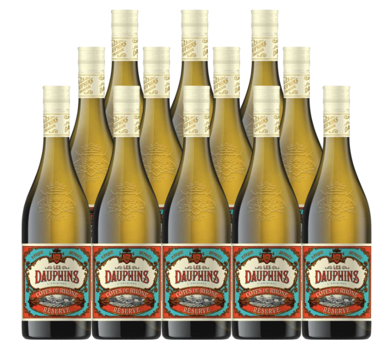 Cellier des Dauphins Les Dauphins Cotes du Rhone Reserve Blanc 2024 750 ML(12 Bottles)