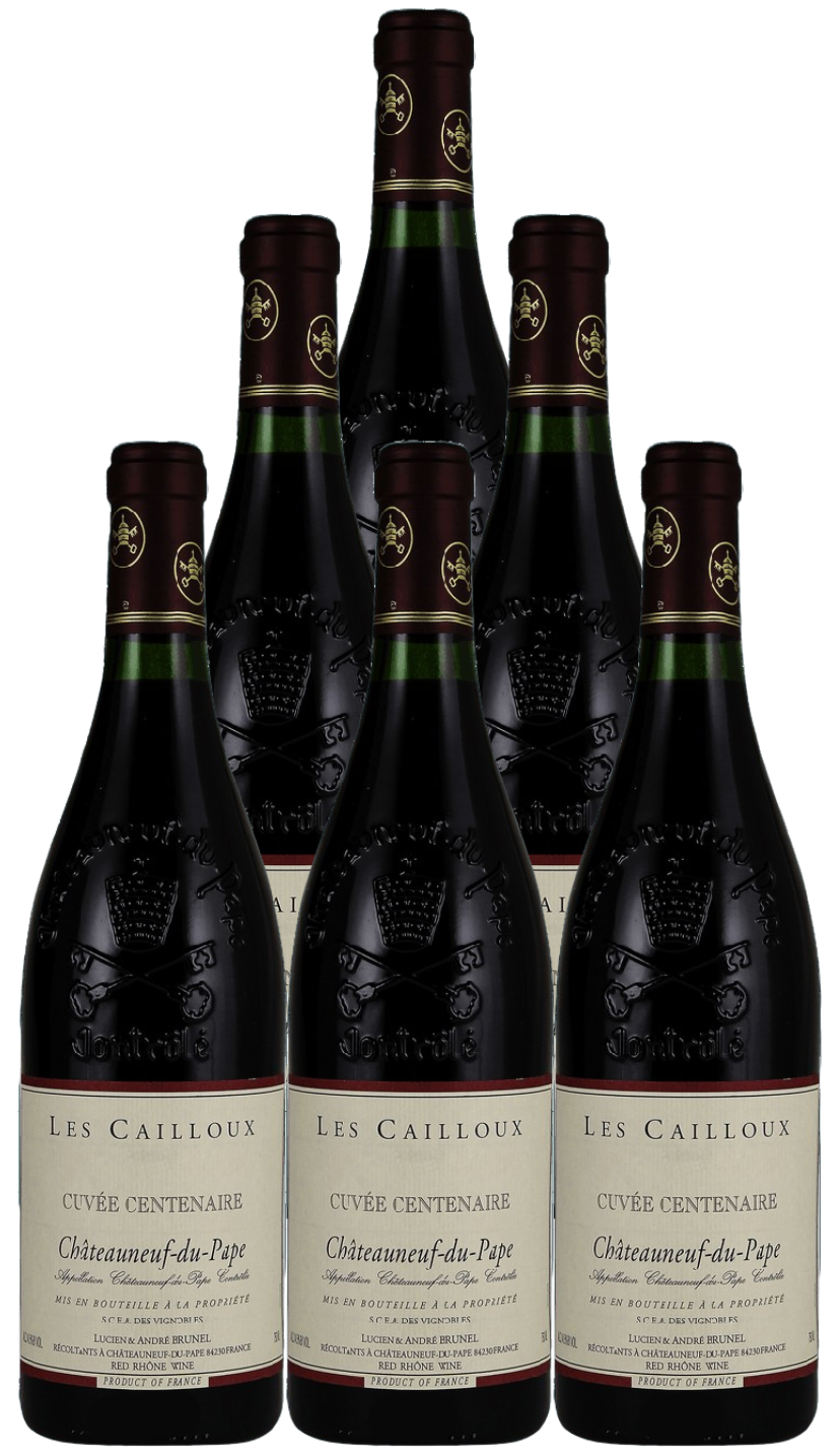 Andre Brunel Les Cailloux Cuvee Centenaire Chateauneuf du Pape 2019 750 ML (6 Bottles)