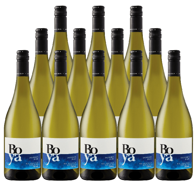 Boya Sauvignon Blanc Leyda Valley 750 ML (12 Bottles)