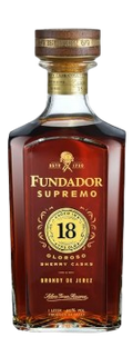 Fundador Brandy De Jerez Supremo Amontillado Sherry Casks Solera Gran Reser 18 Yr 80 1 L