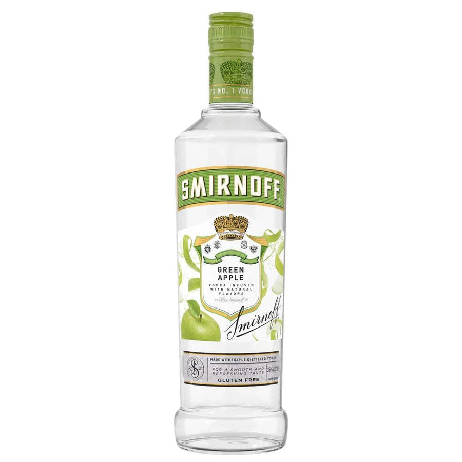 Smirnoff Apple Flavored Vodka Green Apple 60 1 L