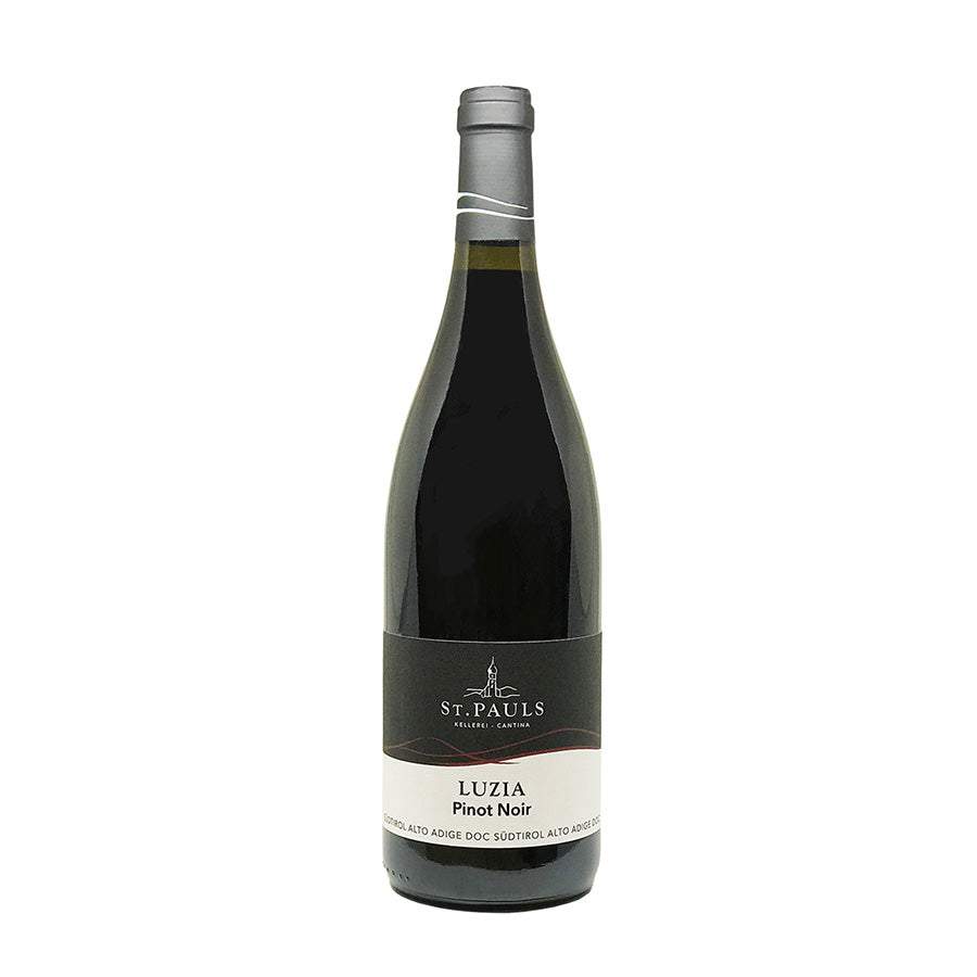 Bottle of St. Pauls Pinot Noir Luzia Alto Adige 750 ML wine with red berry and floral notes