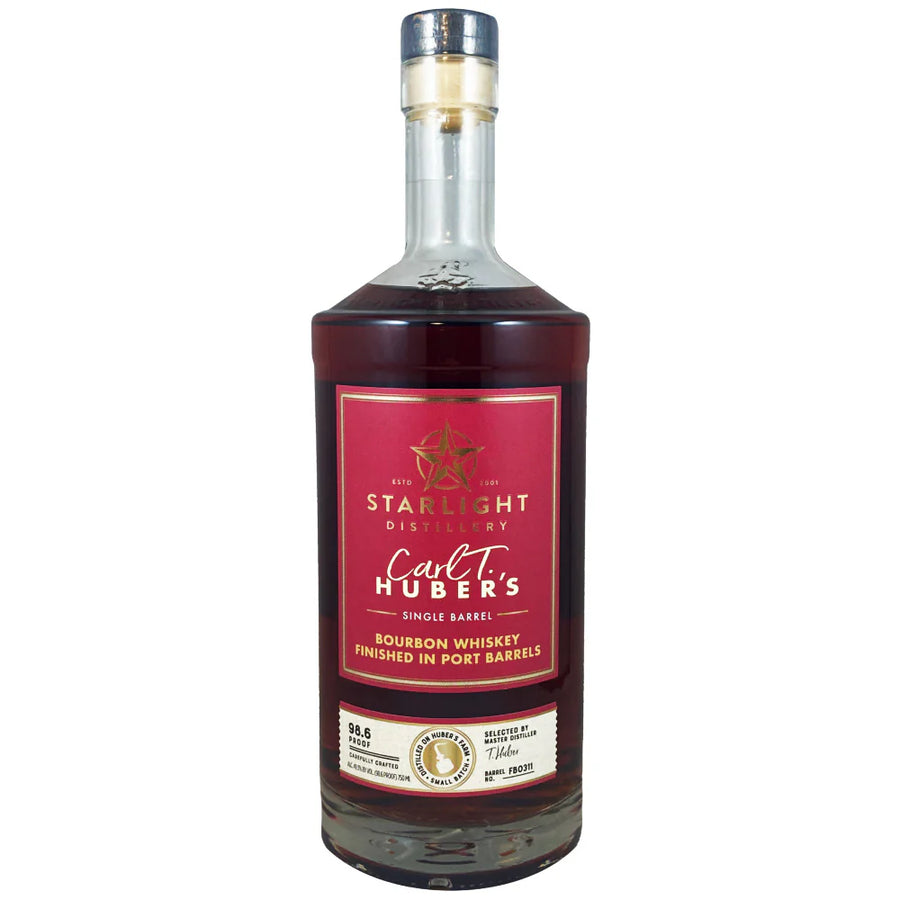 Starlight Distillery Carl T. Huber's Bourbon Whiskey Finished in Port Barrels 750 ML